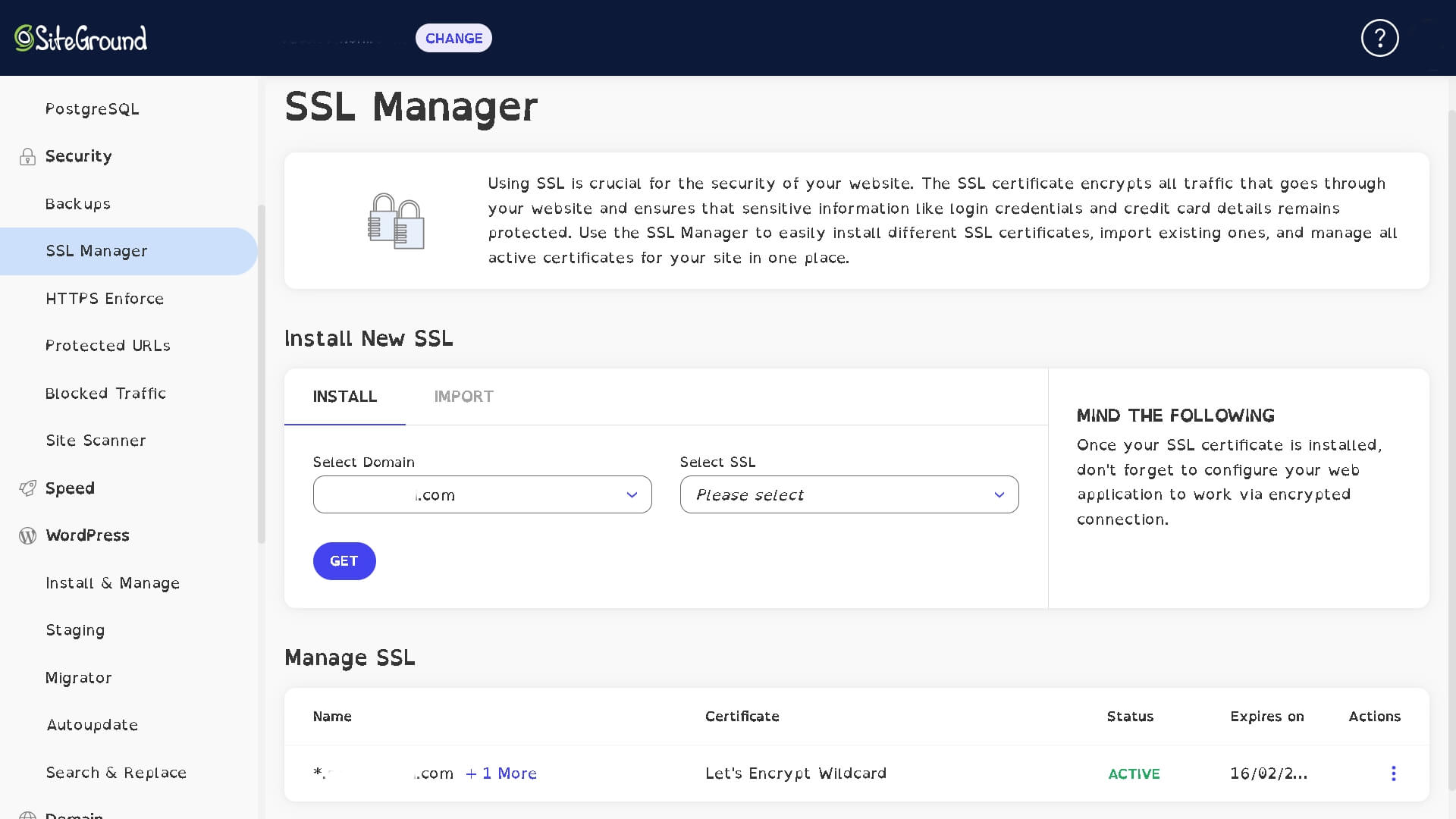 Siteground ssl